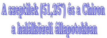 A szeptilek (51,25�) �s a Chiron a hal�lk�zeli �llapotokban